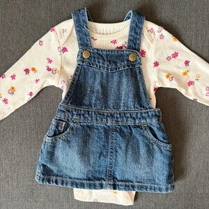 Old Navy Baby Girl Jean Jumper Outfit